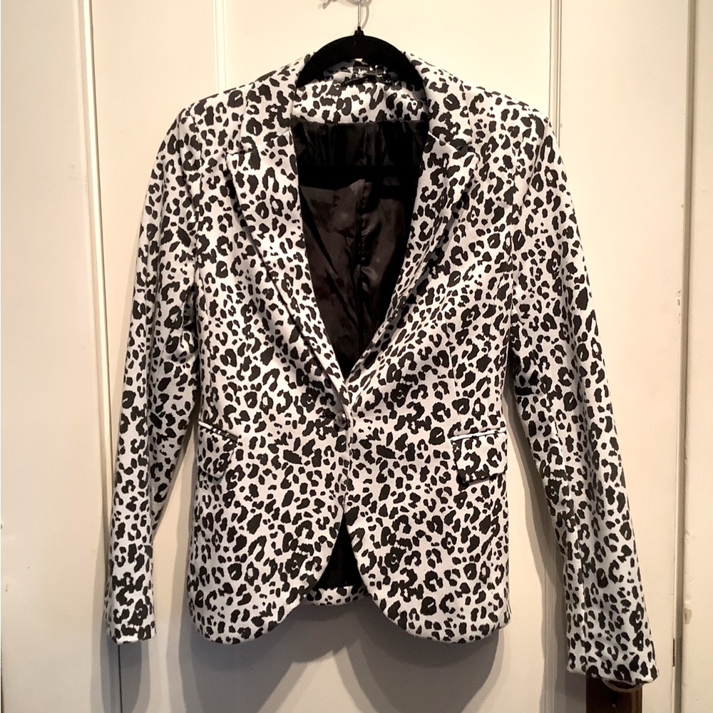 Black Cheetah Print Blazer
